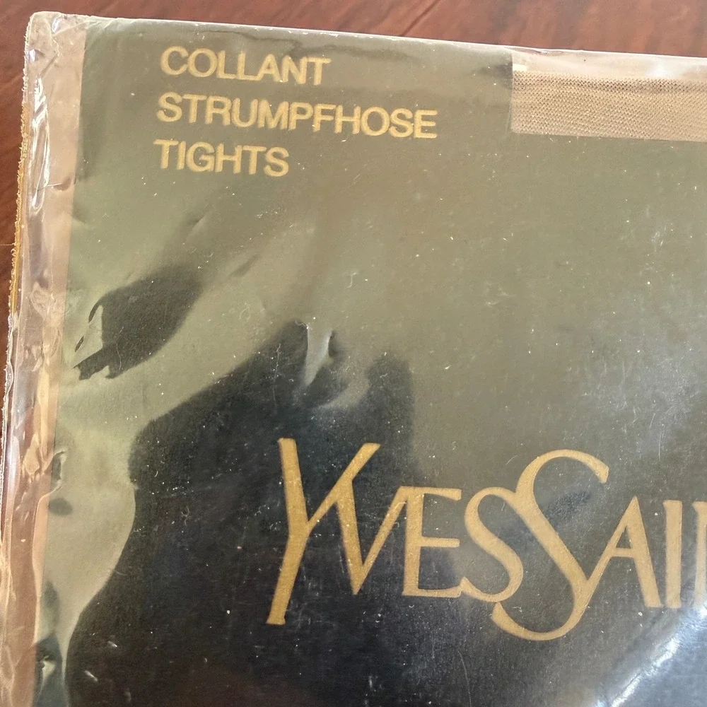 YSL Yves‎ Saint Laurent Collant Tights Size 1 38/40 Brown 13 Denier 2 Pair VTG